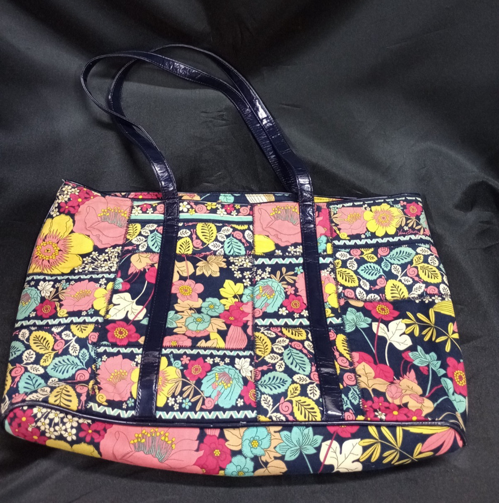 Vera Bradley Happy Snails Floral Large Tote Shoulder Bag